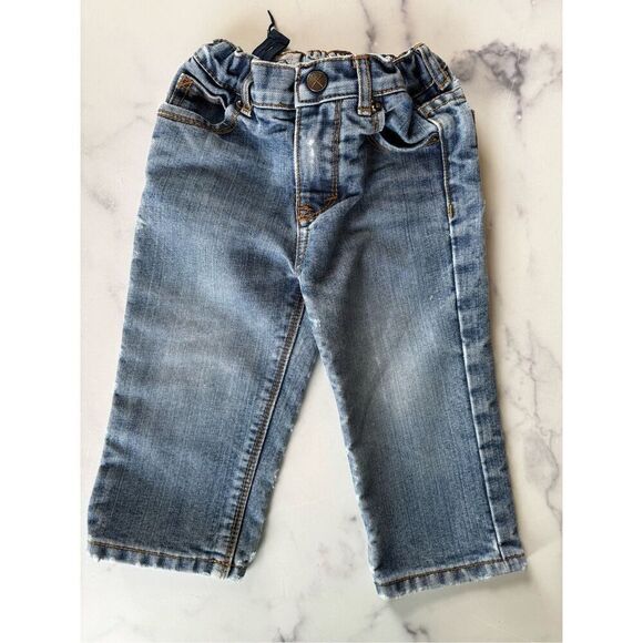 Quicksilver baby boys 18 month blue jeans cotton adjustable waist - Picture 1 of 4